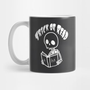 Trick or Read Skeleton Mug